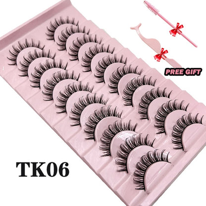 Russian Strip Lashes 10-Pairs Fluffy Mink